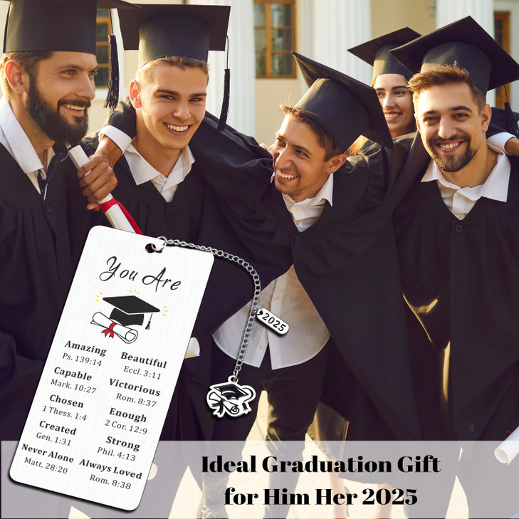 Masters Degree Graduation Gifts Bookmark 2025 Christian Graduation Gifts for Her Him College Boys Girls Guys Class of 2025 School Supplies for Studen