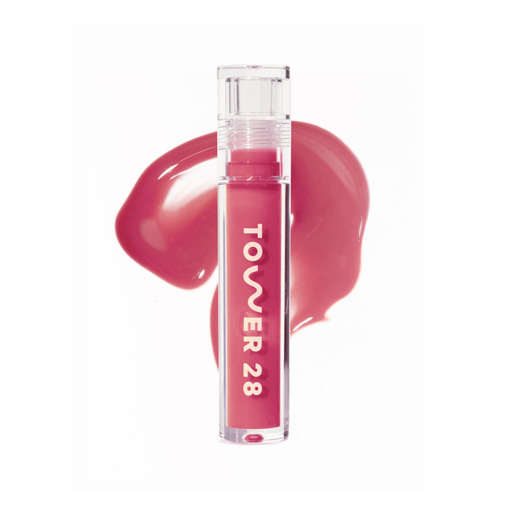 Tower 28 ShineOn Lip Gloss Jelly - Hydrating Tinted Lip Balm + Milky Gloss for Sensitive Lips - Non-Sticky + High-Shine Jelly Formula with Nourishing
