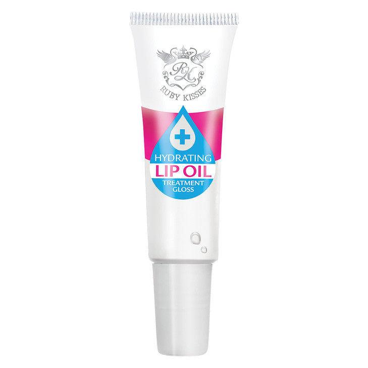 Ruby Kisses Broadway Vita-Lip Clear Lip Gloss (4 Pack Mint, Rosehip, Coconut Oil, Lip Oil Treatment), Ultra-Hydrating & Soothing Formula with Multi-V