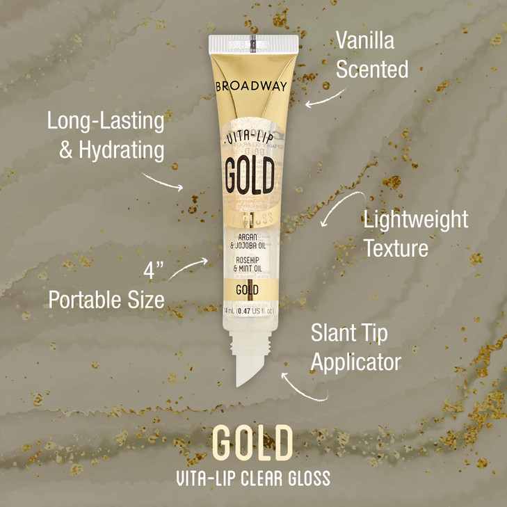 Ruby Kisses Broadway Vita-Lip Clear Lip Gloss (10 Pack), Ultra-Hydrating & Soothing Formula with Vitamins, High-Shine Non-Sticky Finish Lip Balm with