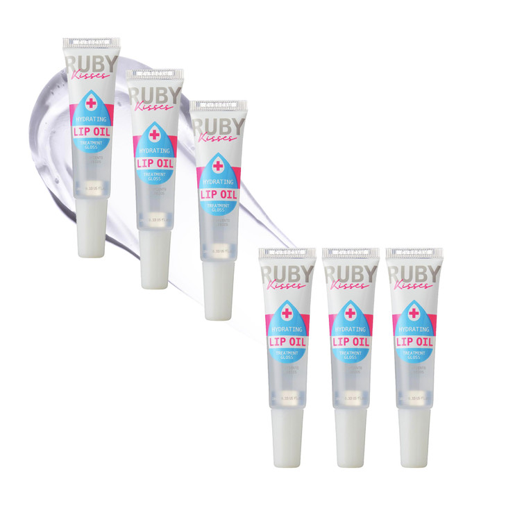 Ruby Kisses Hydrating Lip Oil Clear RLO01 (6 Pack)
