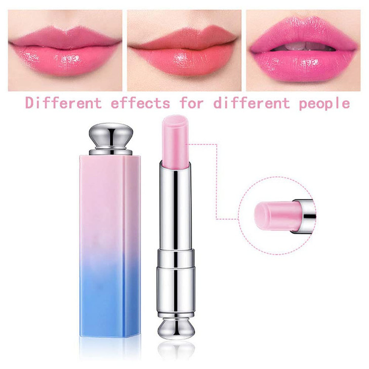 BINGBRUSH 3 Pcs Color Changing Change Lip Balm,Korean Magic Lipstick Color Change Changing Lip Tint Tinted Stain Gloss Balm Long Lasting Waterproof M