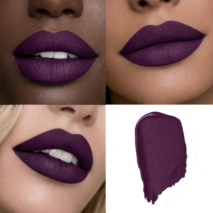 Mynena Deep Plum Purple Matte Liquid Lipstick | Long-Lasting Comfort | Smudge-Proof Transfer-Resistant | Full Coverage Non-Drying | Vegan & Cruelty-F