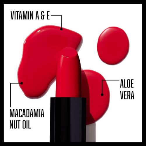 wet n wild Silk Finish Lipstick, Hydrating Rich Buildable Lip Color, Formulated with Vitamins A,E, & Macadamia for Ultimate Hydration, Cruelty-Free &