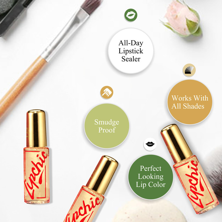 Ella International Lip Chic  3-Pack All-Day Lipstick Sealer, Smudge-Proof & Long-Lasting, 0.25 oz Each