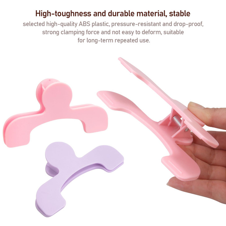 2 Pcs Strong Book Clips, Purple & Pink Page Holders for Reading, Studying, Office - Durable Page Clips, Multifunctional Book Accessories to Keep Page