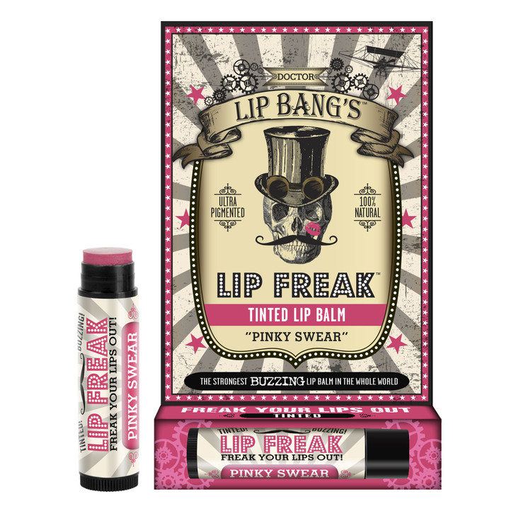 Doctor Lip Bang's BUZZING Lip Balm | Lip Freak| 100% All Natural | Cruelty Free | Tinted | Pinky Swear