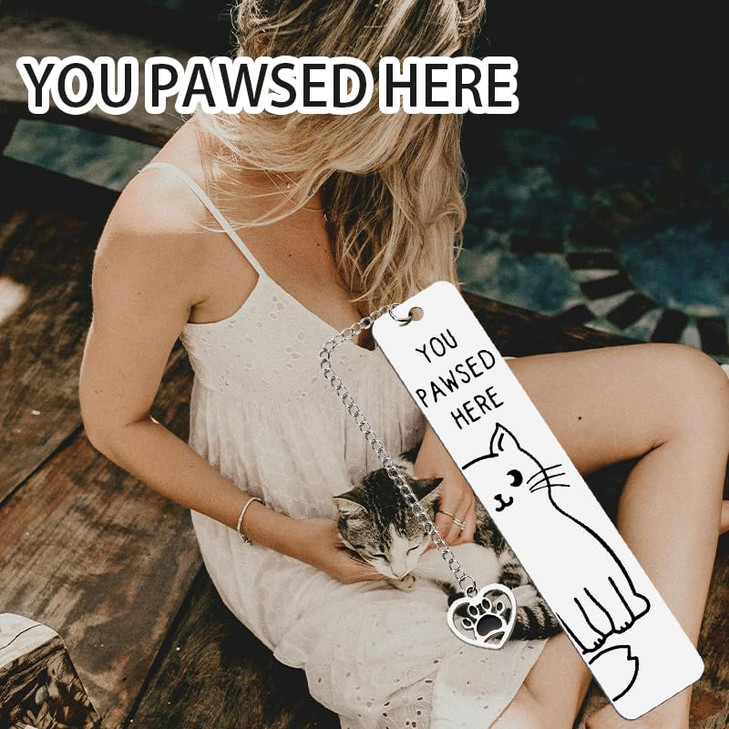 Cat Bookmarks for Book Lovers - Reading Accessories for Girls & Women - Cat Mom & Lady Gifts - Book Club Gift Ideas