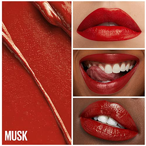 Maybelline Green Edition Butter Cream High-Pigment Bullet Lipstick, Musk, Orange Red, 0.12 oz