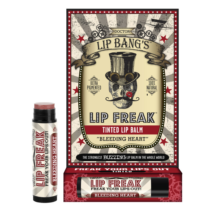 Doctor Lip Bang's BUZZING Lip Balm | Lip Freak| 100% All Natural | Cruelty Free | Tinted | Bleeding Heart