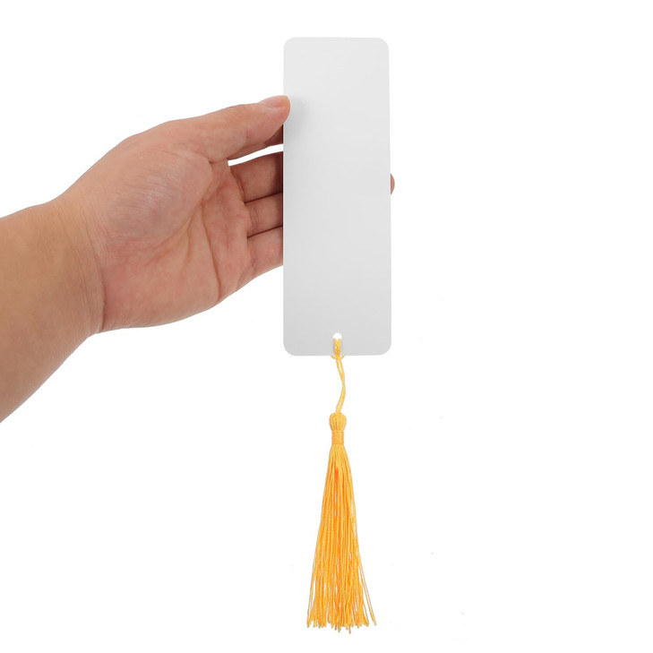 STOBOK Blank Bookmarks with Tassel 24Pcs Plain Cardstock Book Marks for DIY Craft School Supplies Party Favor Tags 5.5X2 Inch