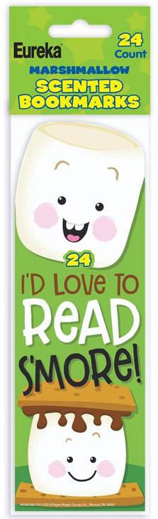 Eureka Marshmallow Scented Bookmarks, Pack of 24