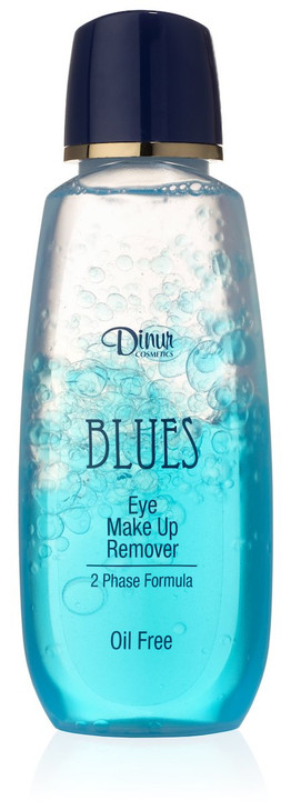 Dinur Cosmetics BLUES Eye Make Up Remover Oil Free Gentle Remover for Regular & Waterproof Makeup Rich with Chamomile Vitamin E Feels Fresh Clean and