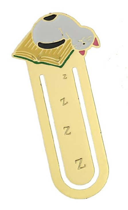 1Pc Gold Cute Sleeping Cat Metal Bookmark for Cat Lovers Book Marker Lovely School Office and Home Supplies,Bookmarks