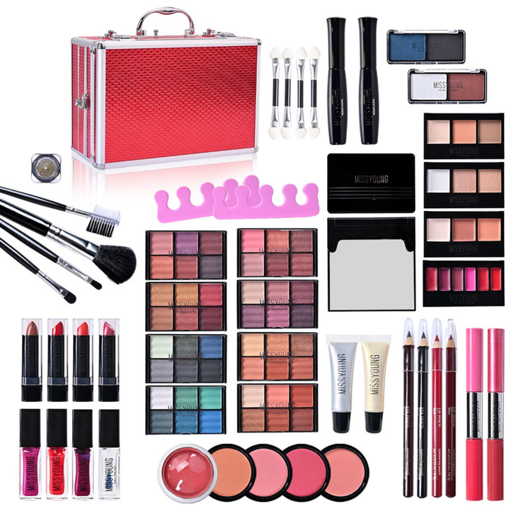 FantasyDay All-in-one Holiday Make up Gift Set | Makeup Kit for Women Full Kit Essential Starter Bundle Include Eyeshadow Palette Lipstick Blush Foun