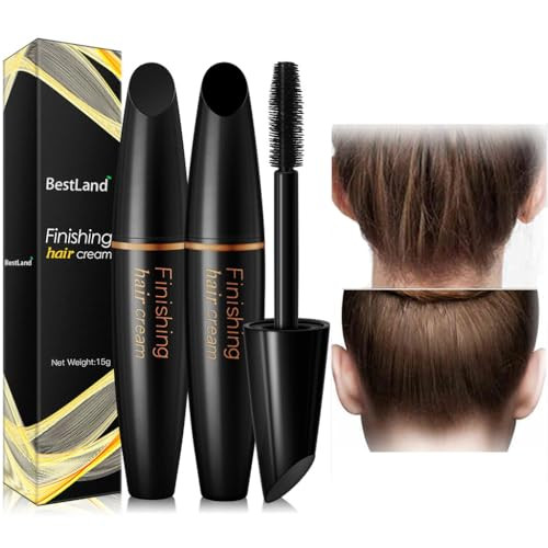 BestLand 2 Pcs Hair Finishing Stick, Hair Mascara Flyaway Hair Tamer Stick, Refreshing Not Greasy Feel Shaping Gel, Wax Fixer for Bangs, Edges, Frizz
