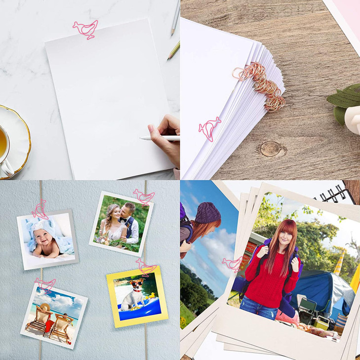 100 Pcs Chick Paper Clips Animal Shaped Paper Clips, Lovely Chicken Shaped Funny Paper Clips Bookmarks Planner Clips, Office Gifts School Gifts for W