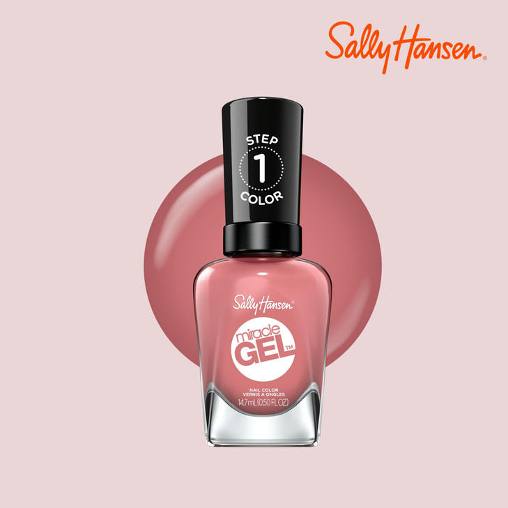 Sally Hansen Miracle Gel, Mauve-olous, Long Lasting, Gel-Like Formula, No UV Lamp Needed, Pink Nail Polish