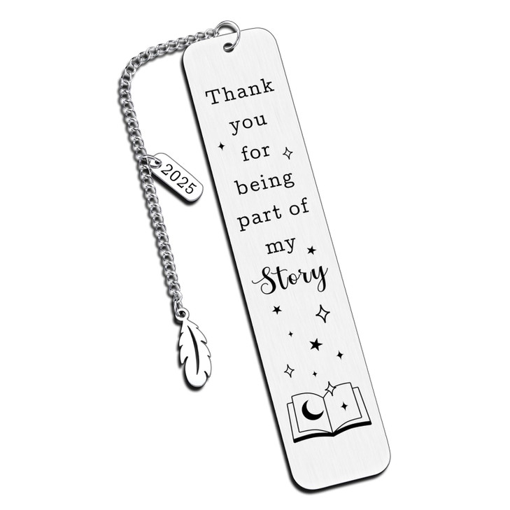 Teacher Christmas Gifts for Women Men, Bookmarks for Teachers, School Supplies for Teacher, Thank You of Being Part of My Story Stocking Stuffers for