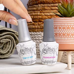 Gelish Dynamic Duo - Foundation Base & Top It Off Sealer Gel Set, Long-lasting, High-Shine Finish for Gel Manicures, Cures Fast in LED/UV Light, No C