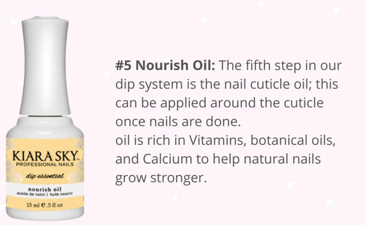 KIARA SKY Dip Manicure Nail Liquid Essentials | 0.5 fl oz | Step #5 Nourish Oil