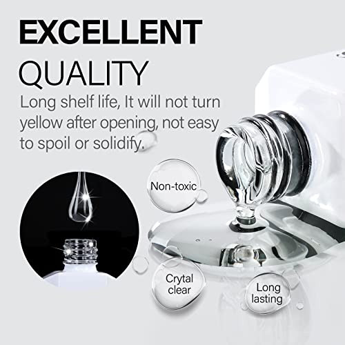 AILLSA Base and Top Coat Gel Nail Polish Top and Base Coat Nail Polish Soak Off Long Lasting Clear Base Gel High Gloss Shine No Wipe Top Coat for DIY