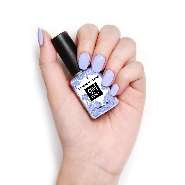 LONDONTOWN UV/LED Gel Nail Polish - Long Lasting, Chip Resistant High Shine Color - Glossy Periwinkle Blue, Dainty Daze, 12ml/.40fl oz