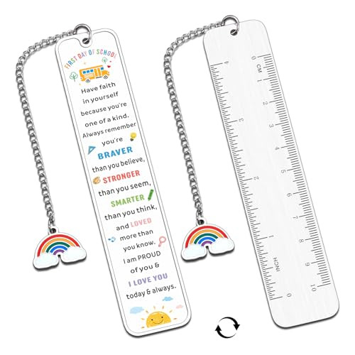 Inspirational Bookmarks for Girls Boys, Christmas Stocking Stuffer, Back to School Supplies for Kids Kindergarten Preschool 1st 5th 6th Grade School