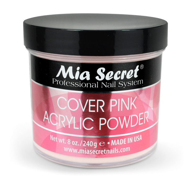 Mia Secret Cover Pink Acrylic Powder (8 oz), Professional Nail System, Ideal for Long Lasting Nails