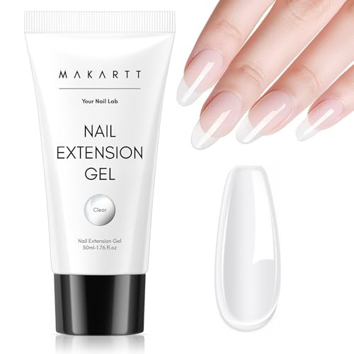 Makartt Hema-Free Poly Nail Gel Clear 50ML Gel Builder for Natural-Looking Strengthener 3D Molding Gel for Trendy Nail Art Long-Lasting and Easy to U