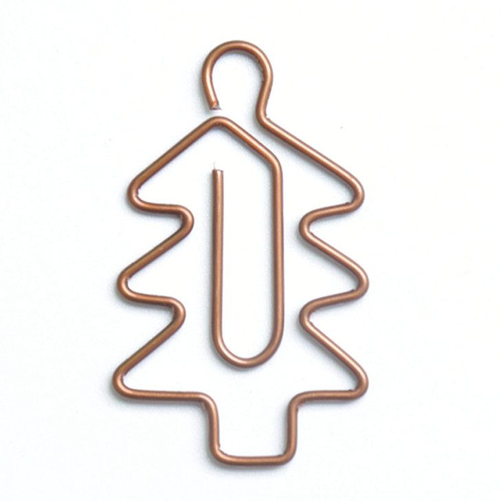 100PCS Christmas Paper Clip, Small Paper Clips Christmas Tree Paper Clips Paperclips Bookmark Clips Christmas Office Supplies for Office School (Type