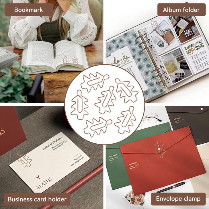 100PCS Christmas Paper Clip, Small Paper Clips Christmas Tree Paper Clips Paperclips Bookmark Clips Christmas Office Supplies for Office School (Type