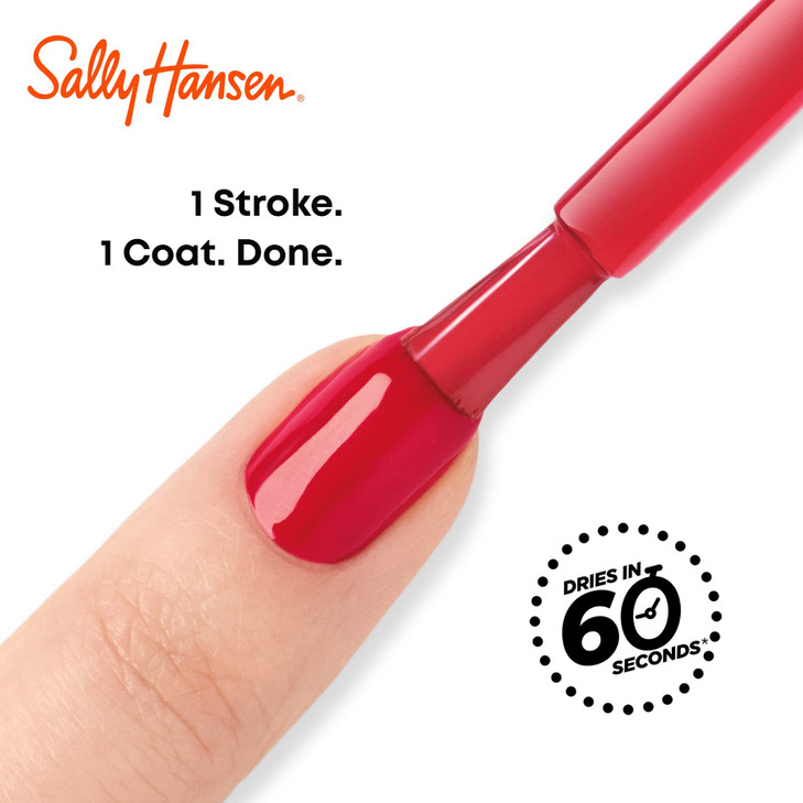Sally Hansen Insta-Dri Nail Polish | Quick Dry, Long Lasting, Streak-Free Shine | Semi-Opaque, Shimmer | 61 Silk is | Milky White Nail Color