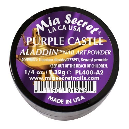 Mia Secret Proferssional Acrylic Powder - Aladdin Collection 1/4oz Jar (Pick your Color) (Purple Castle)