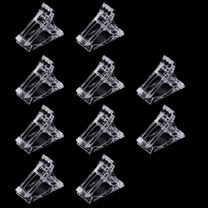DRDS 10Pcs Nail Tips Clip for Quick Building Polygel nail forms Nail clips for polygel Finger Nail Extension UV LED Builder Clamps Manicure Nail Art