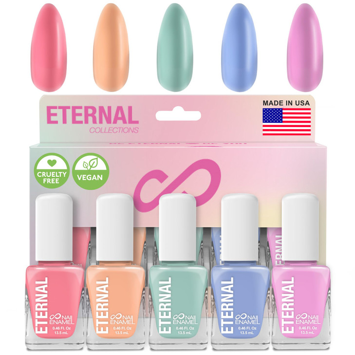 Eternal Pastel Nail Polish Sets for Women (CANDY PASTELS) - Pastel Nail Polish Set for Girls - Long Lasting & Quick Dry Nail Polish Set for Home DIY