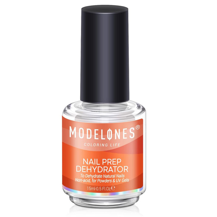 modelones Nail Dehydrator, 15 ml Acid Free Nail Prep Dehydrator for Acrylic Nails and Gel Nail Polish, Hema-Free Primer Bonder