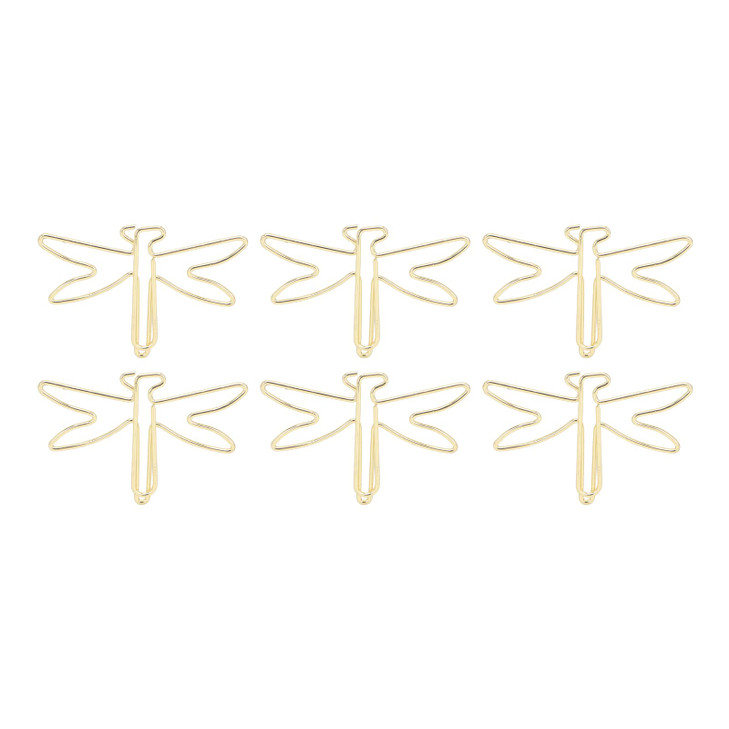 100Pcs Cute Paper Clips, Dragonfly Shaping Funny Paper Clips Bookmarks Planner Clips for Office School Home Desk Organizers