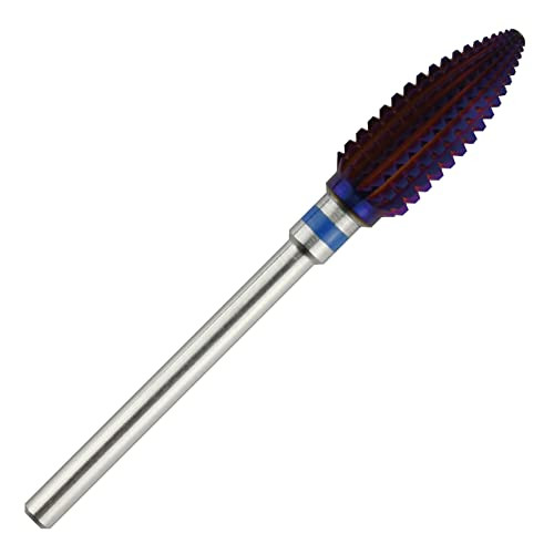 C & I TAPERED TORNADO & TEXAS TORNADO Nail Drill Bit for Nail Drill Machine, Purple Coated (Texas Tornado M)