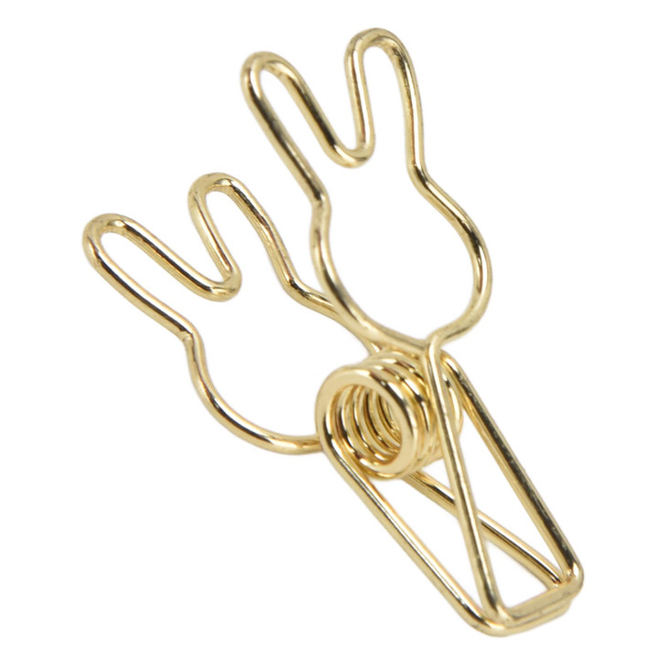 Rabbit Paper Clips, 20 Pieces Gold Easter Bunny Bookmarks, Page Markers, School Office Supplies