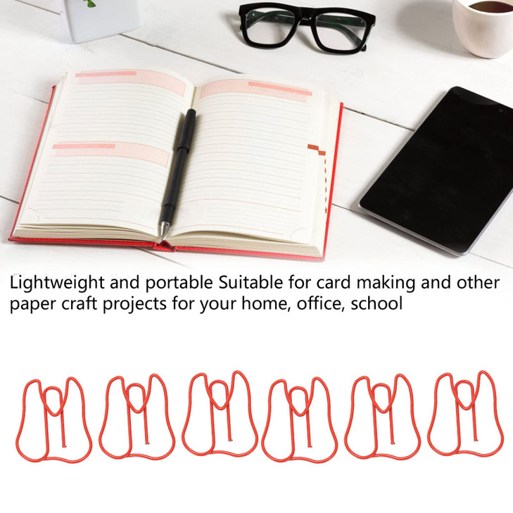 100pcs Metal Paper Clips,Teeth Shape Paper Clips Bookmarks Teeth Shape Paperclips Bookmark Marking Document Organizing Clip for Office Supplies Gifts