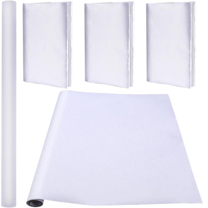 CRASPIRE 43.3 x 16.53 Silk Book Cloth for Book Binding White A3-A8 Fabric Surface Paper Backed Bookcover Bookbinding Supplies Book Covering Protector