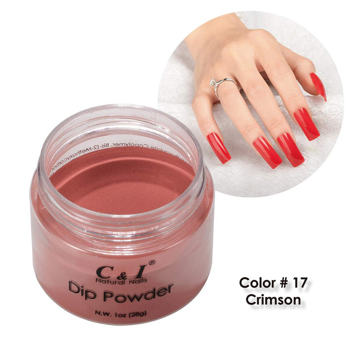 C & I Dipping Powder Color No.017 Crimson Red Color System