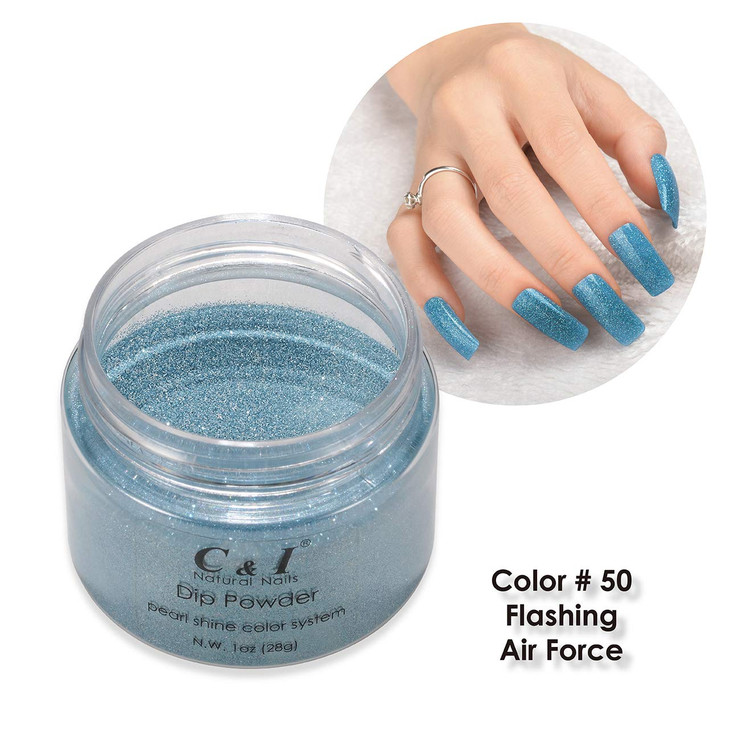 C & I Dip Powder Color No.050 Flashing Air Force Pearl Shine Color System