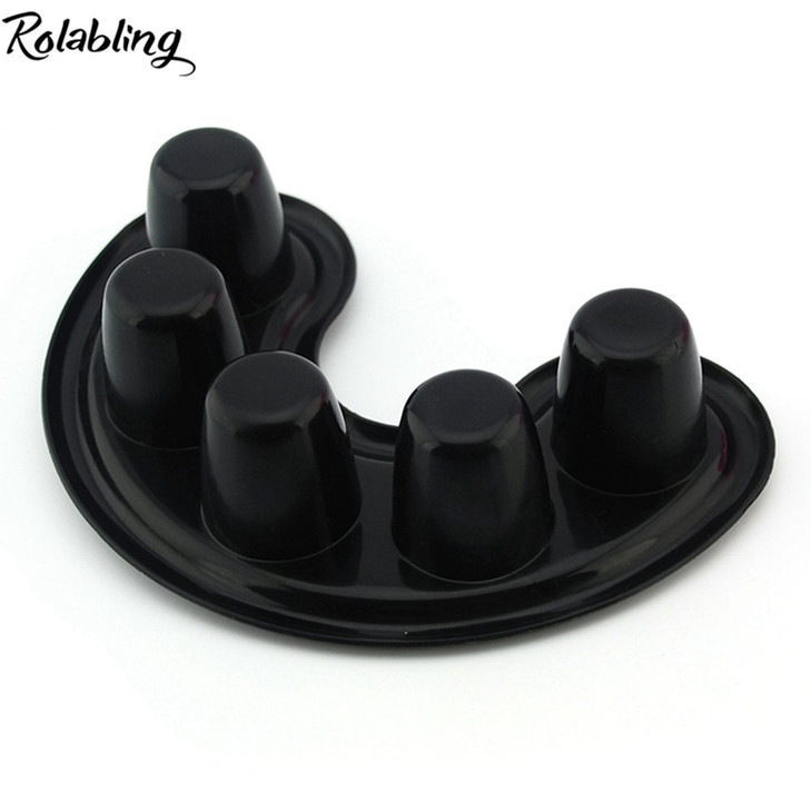 Rolabling Nail Art Tips Soak Bowl Tray Treatment Nail Polish Remove Soaking Bowl Manicure Bathing Tool (size-3)