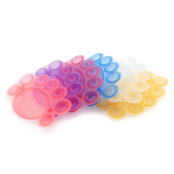 Rolabling 6 pcs Nail Art Dappen Dish Nail Art Polish Color Mixing Palettes Manicure Tool Nail Painting Mixed Color Palette Nail Gel Color Makeup Disp