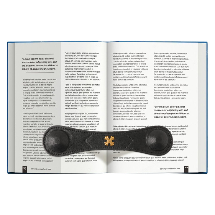 Book Weight Holder Wooden Thumb Book Page Open Weighted Bookmark Corner Reading Accessories Gift for Writer Reader (BPH02-Black)