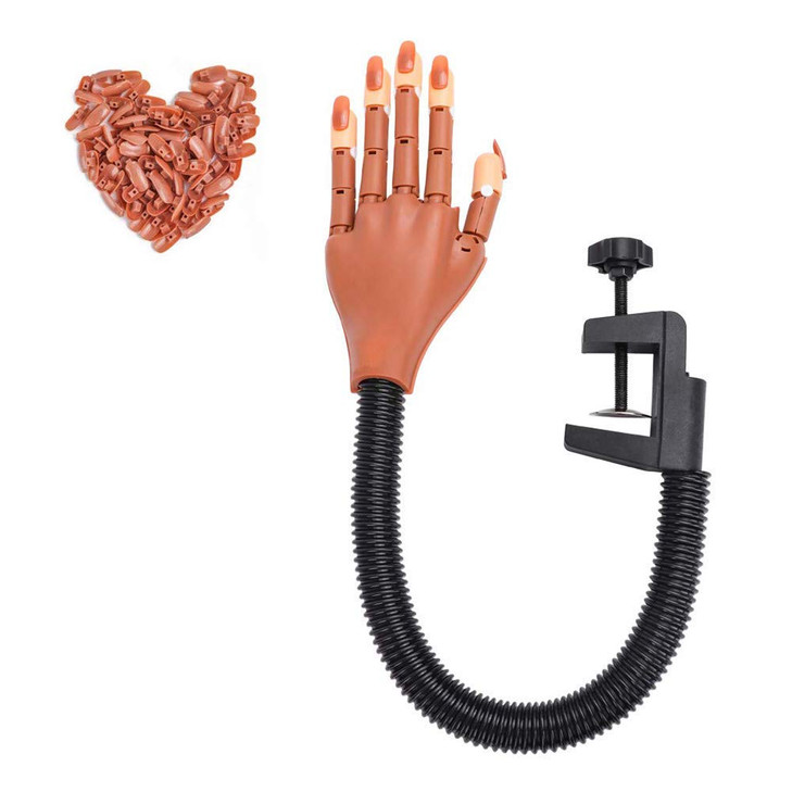 Hiistar Nail Trainning Practice HandNail Display Manicure Supply Flexible Movable False Fake Hands for Nail Manicure-Best Manicure DIY Print Practice