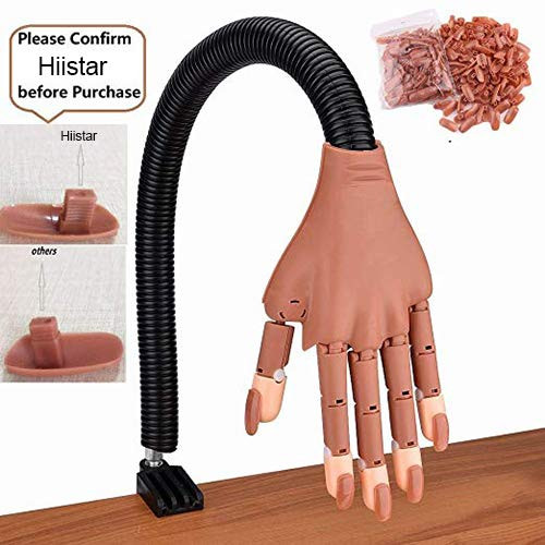 Hiistar Nail Trainning Practice HandNail Display Manicure Supply Flexible Movable False Fake Hands for Nail Manicure-Best Manicure DIY Print Practice