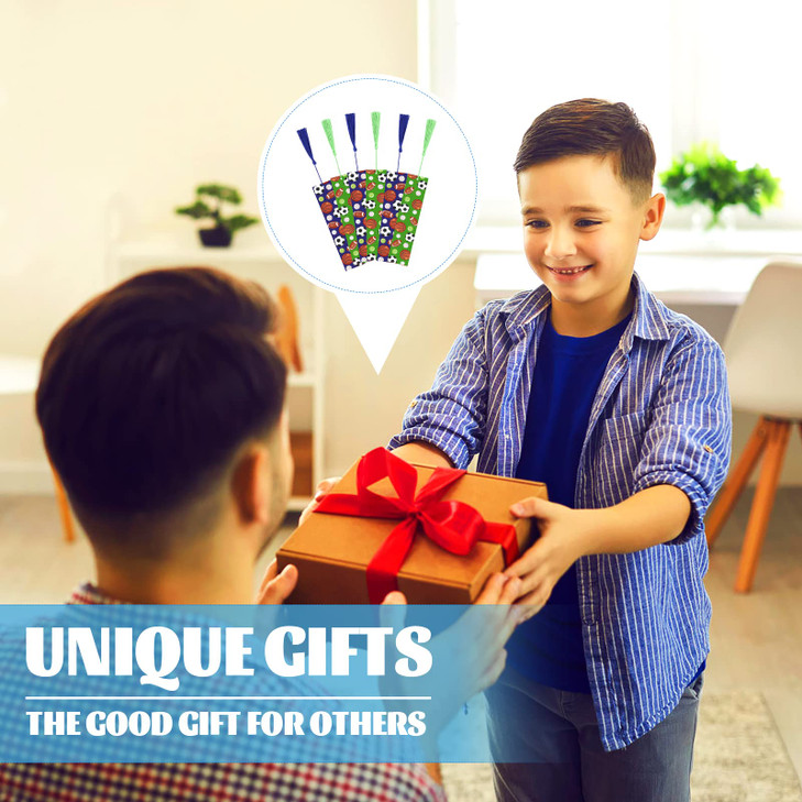 60 Pieces Sports Bookmarks Sports Party Favors Baseball Football Basketball Soccer Themed Sports Bookmarks with Tassels for School Reading Encouragem